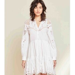 NWT Veronica Beard Ariana Eyelet Dress, Size 14